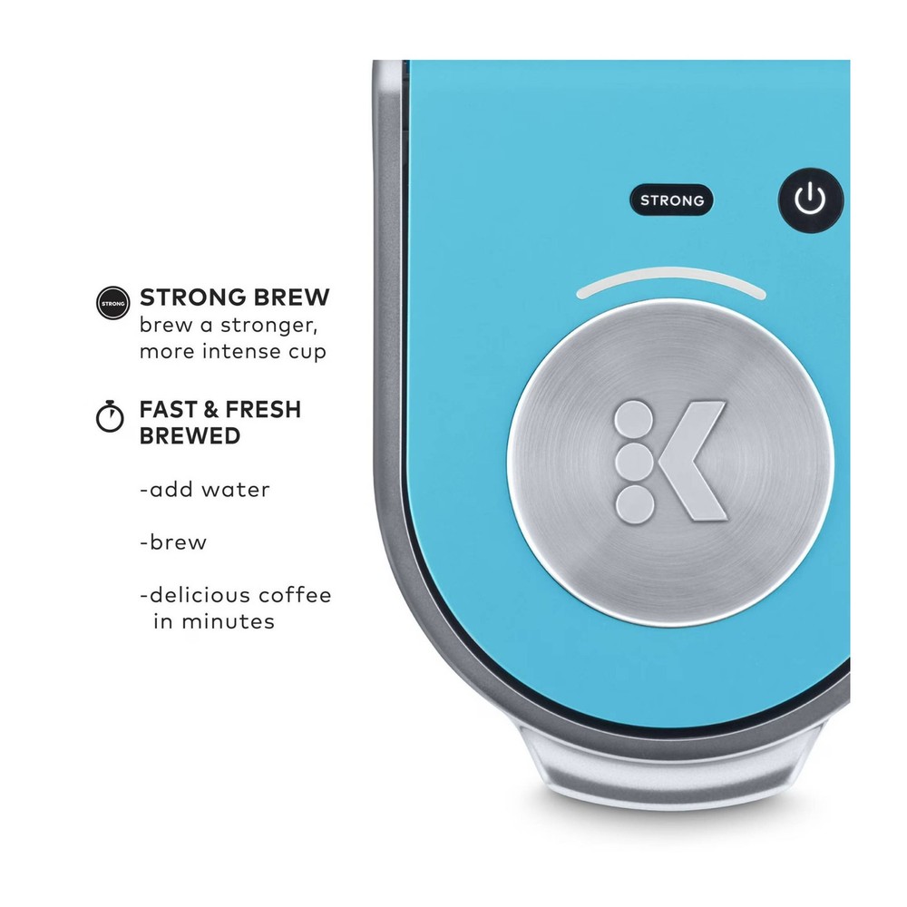 Keurig K-Mini Plus Single Serve Coffee Maker (Cool Aqua, Refurbished)