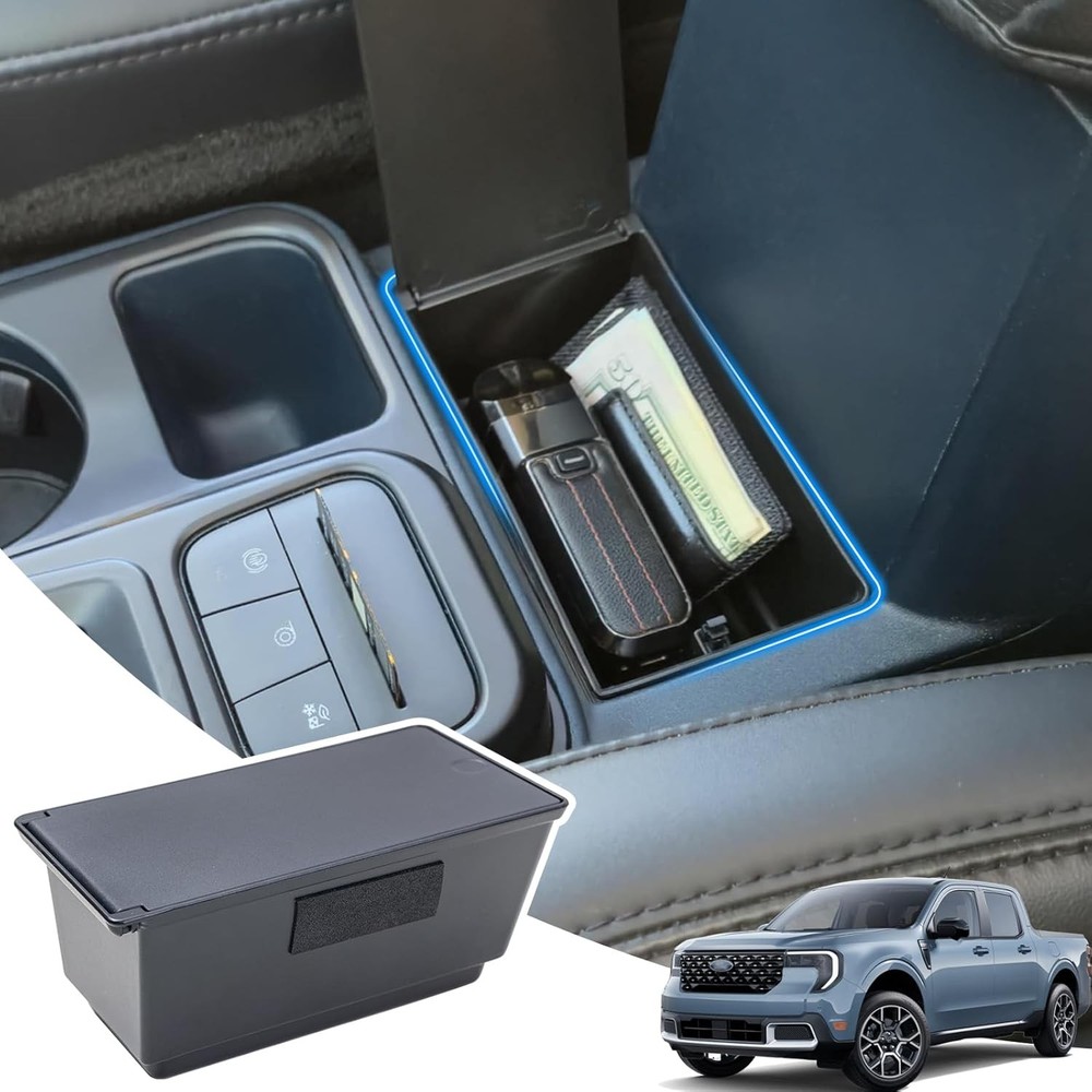 TOPINSTALL Console Hidden Storage Box Compatible with 2022-2026 Ford Maverick Ac