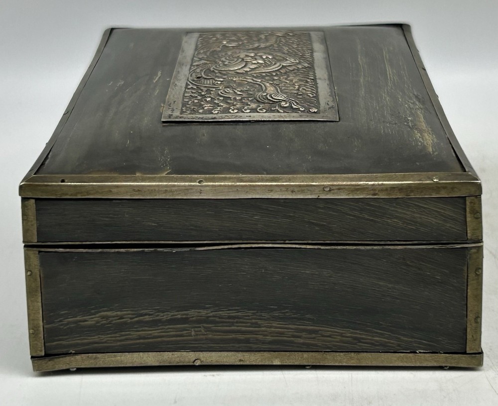 Buddhist Gau Prayer Box, Silver, Lacquer, Repousse, Ghau