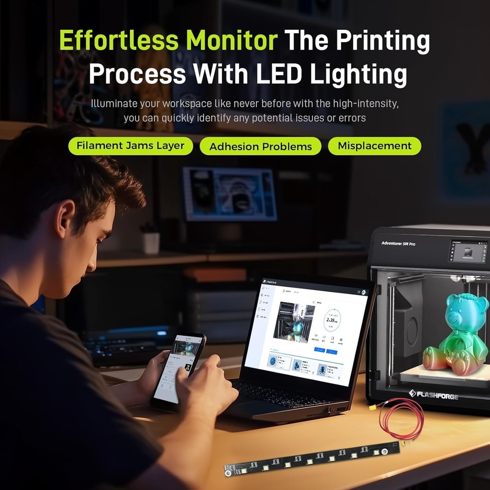 Official Flashforge Adventurer 5M Pro 3D Printer LED Light