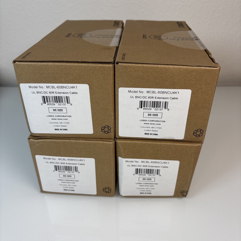 Lorex 60’ Extension Cable MCBL-60BNCU4K1 New