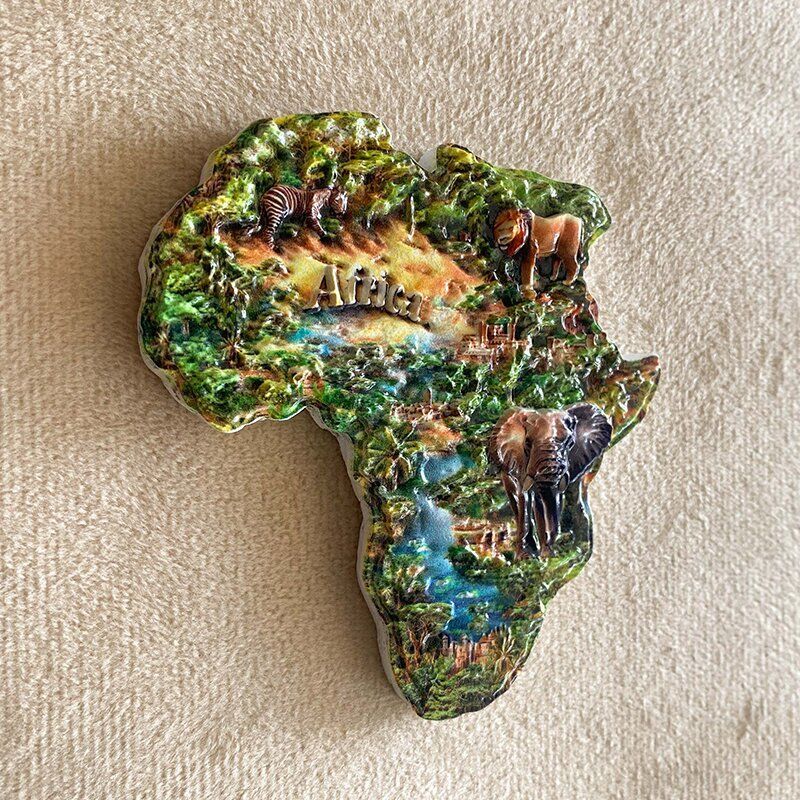 African Fridge Magnets Wildlife Map - 2026