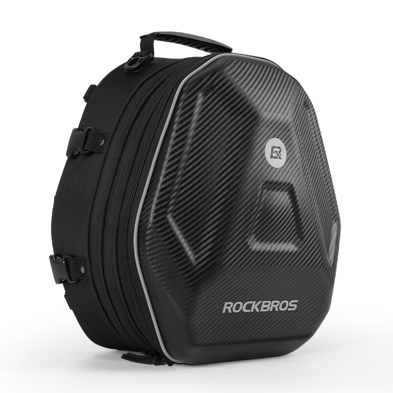 ROCKBROS Rear Bag Waterproof Hard Shell Motorcycle Expandable Durable Waterproof