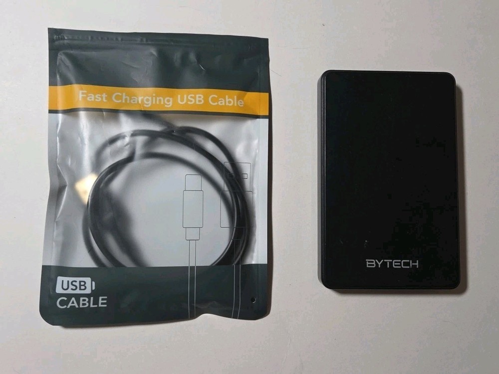 BYTECH 80GB Portable External Hard Drive USB 2.0 w/ Cable Tested