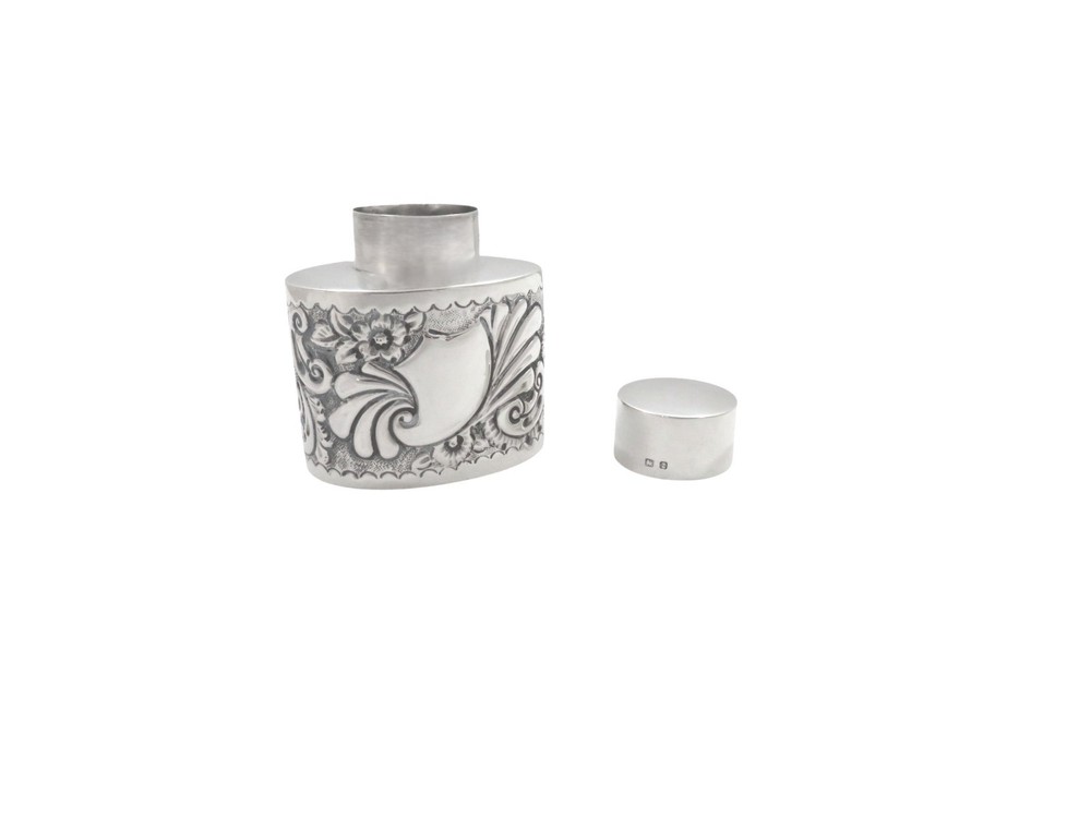 ANTIQUE VICTORIAN STERLING SILVER CADDY 1899