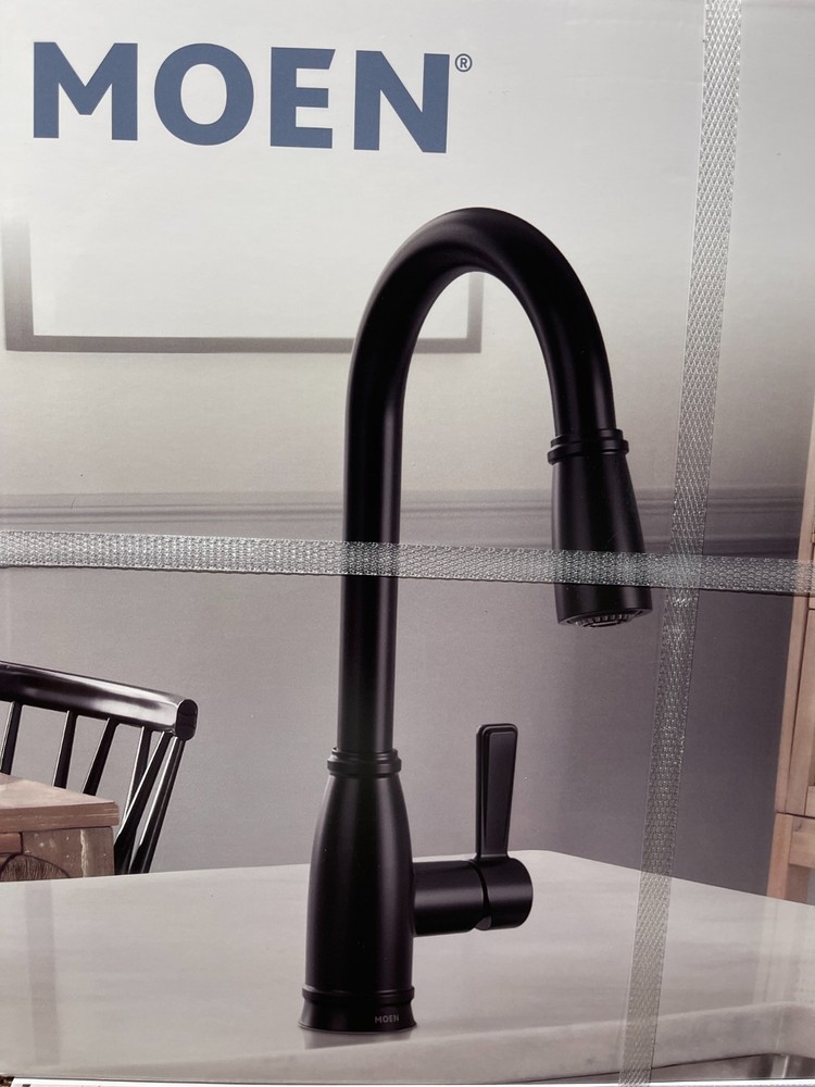 NEW Moen Lilibeth 1-Handle Pulldown Kitchen Faucet w/Sprayer Matte Black 87913BL