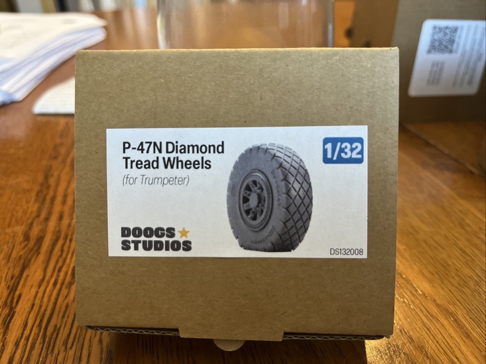 1/32 Doogs Studios #132008 P-47N Diamond Tread Wheels For TRP 3D Print
