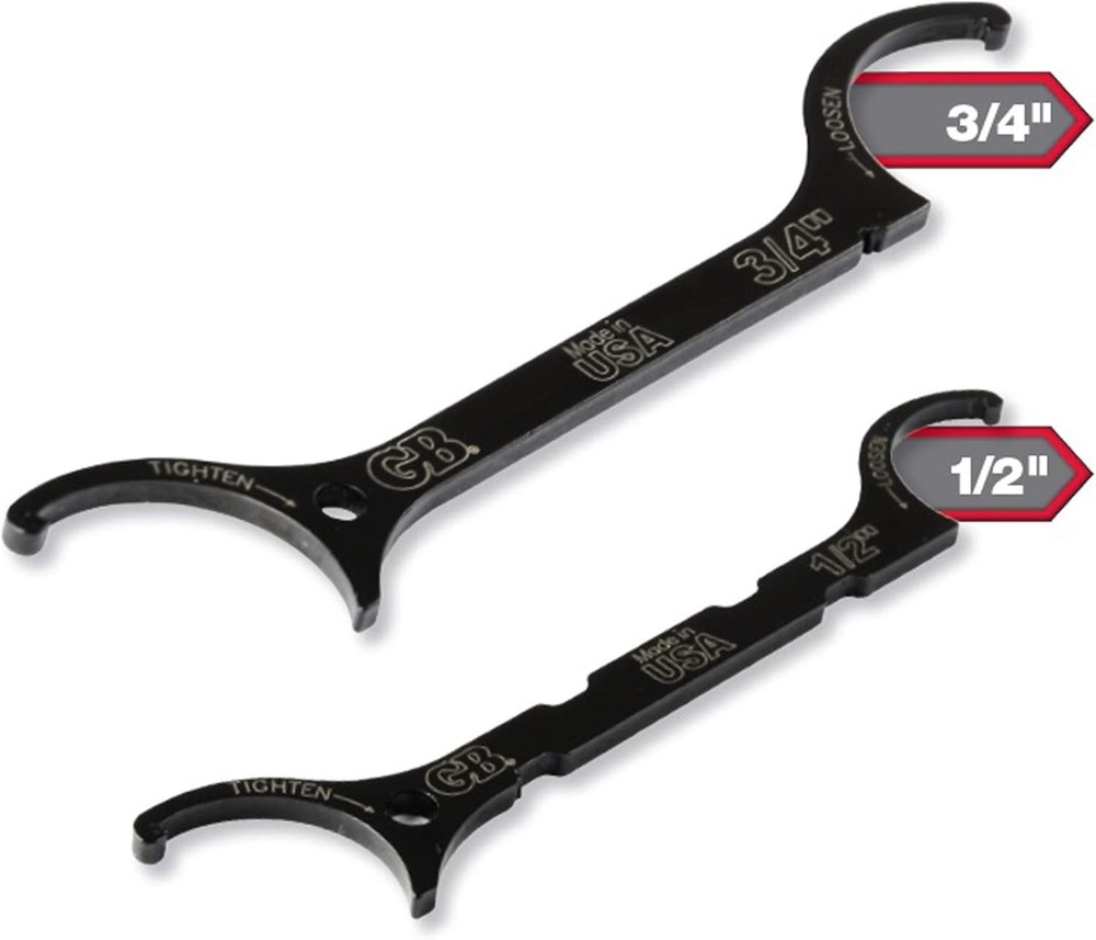 Effortless Locknut Adjustment: 2-Piece Wrench Set for ½ & ¾ Inch Locknuts