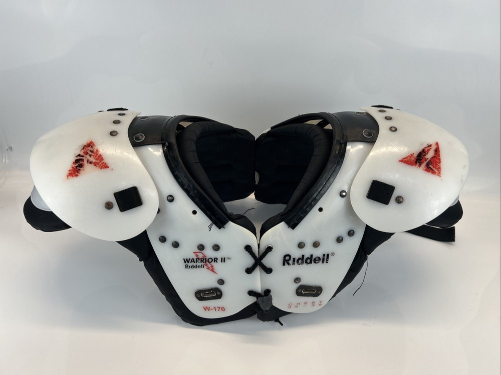 Riddell Warrior II Football Shoulder Pads Size 36–38 Missing One Strap
