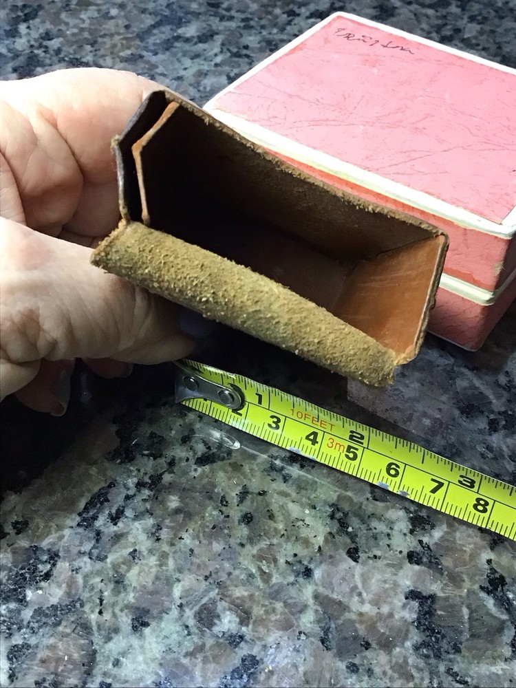 VINTAGE WW2 MILITARY 1940’s Brown Leather Cigarette Holder Hand Stitched Case