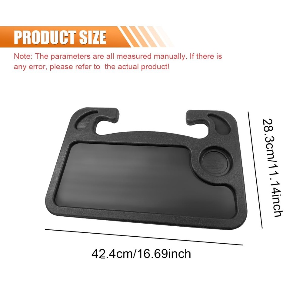 Multipurpose Car Steering Wheel Tray Desk Black
