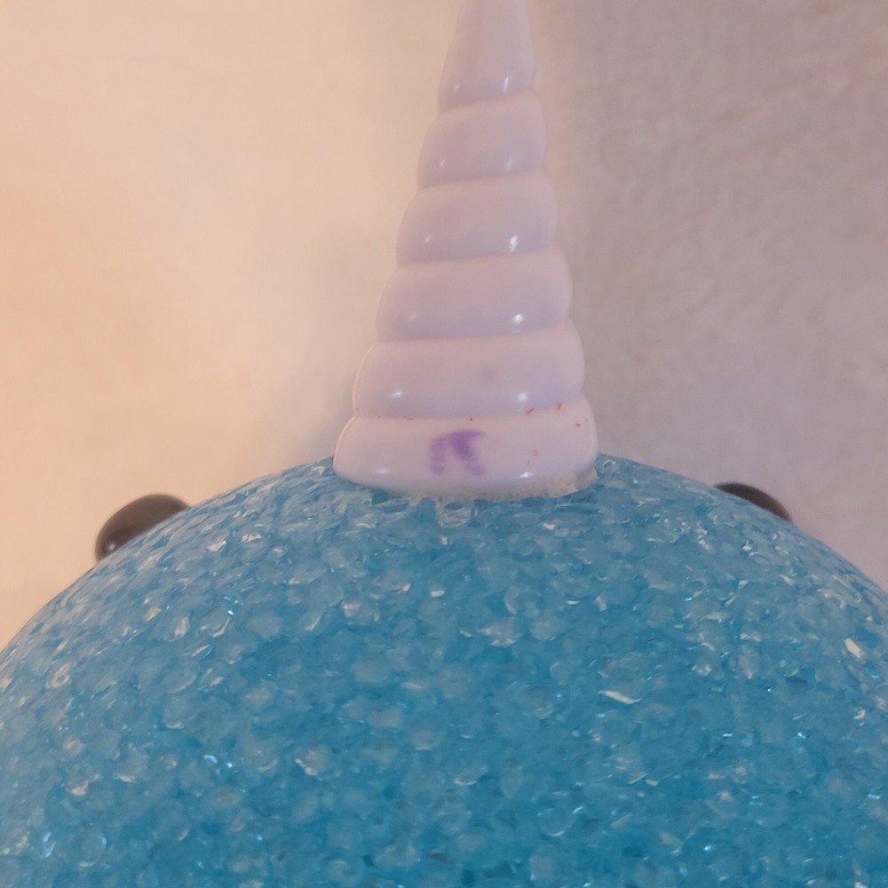 Sparkle Narwhal Whale Shaped Lamp Metal Bouncing Base