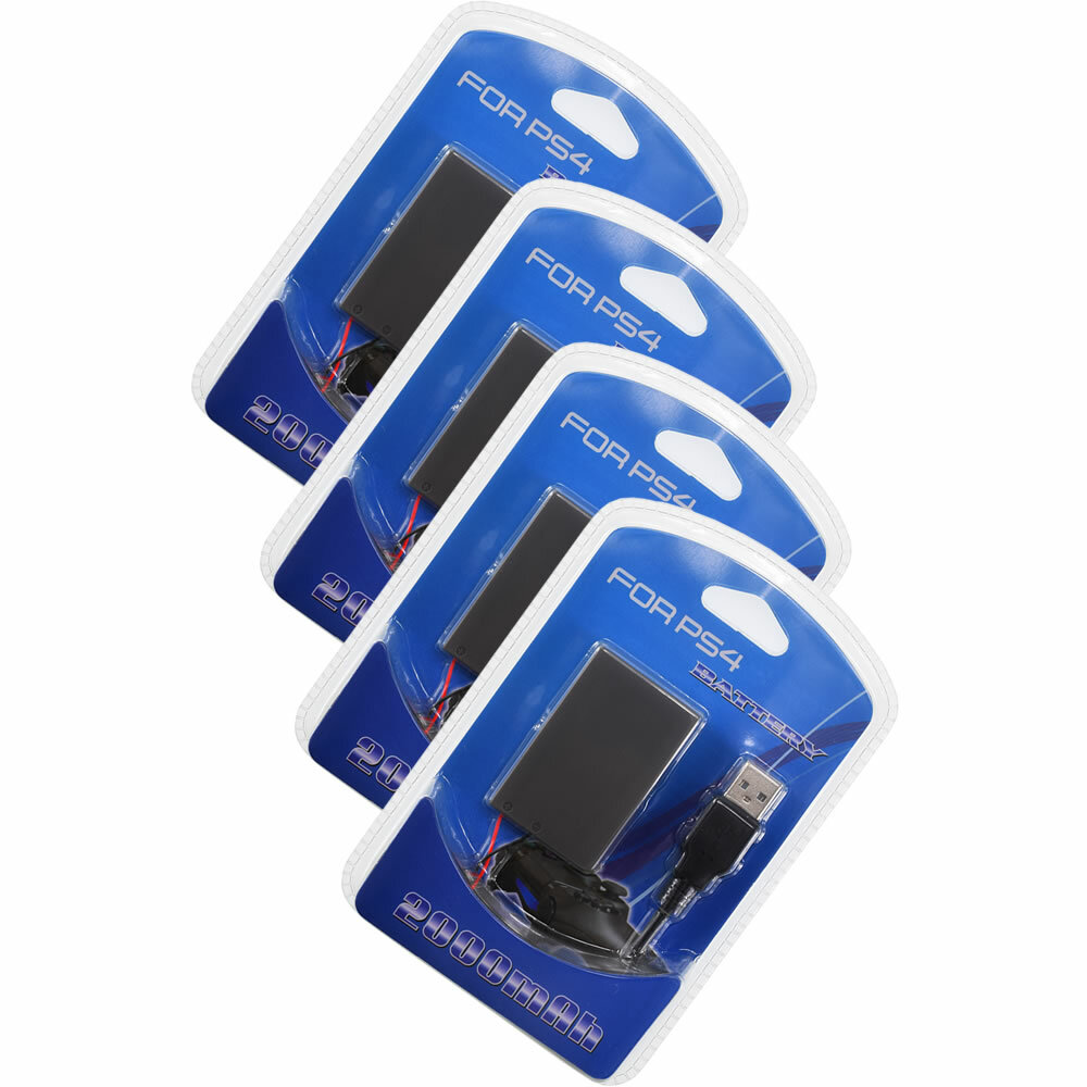 New Rechargeable Battery For PS4 Controller 2000mAh Replacement & Charging Cable