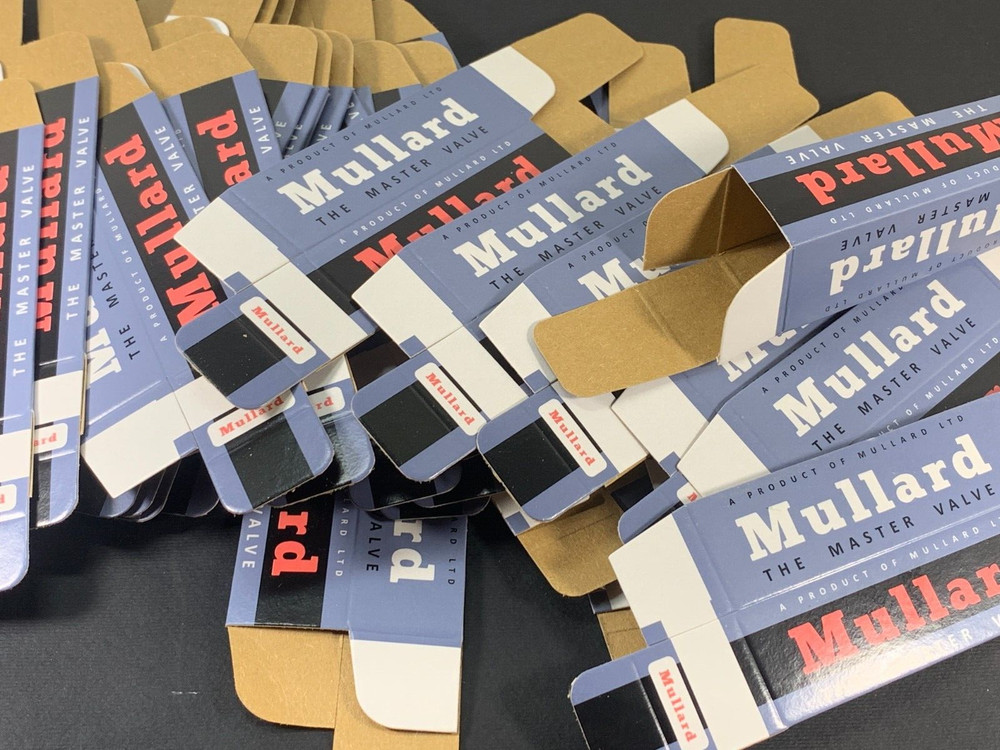 10 x Mullard BLANK CARTON BOX for Audio Tubes ECC83 ECC803S E188CC 12AX7