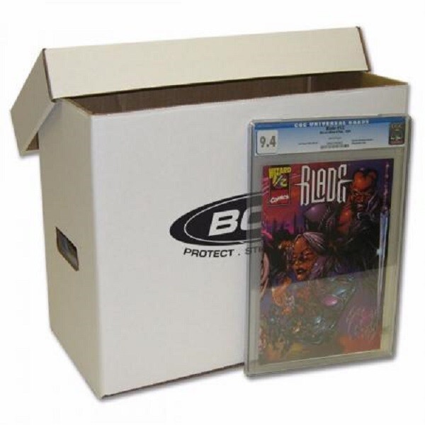 10 BCW High Quality White Boxes For CGC Graded Comics Thick Cardboad Storage NEW