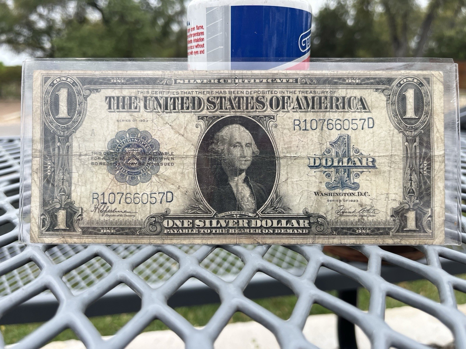 1923 $1 ONE DOLLAR “HORSE BLANKET” SILVER CERTIFICATE LARGE SIZE NOTE Blue Seal