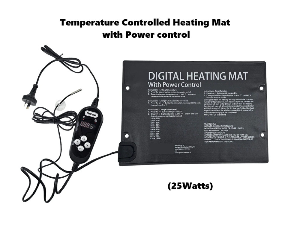 Temperature Controlled Heating mat with Power control(25W)