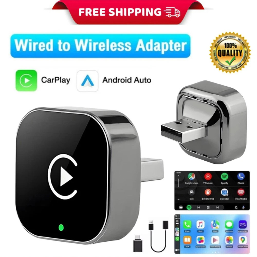 2025 USB Wireless CarPlay Adapter For iPhone Apple Wireless Dongle Plug ＆ Play