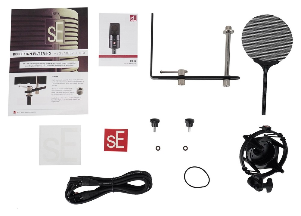 Se Electronics X1 S Studio Bundle w/Mic+RF-X Filter+Shockmount+Pop Filter+Stand