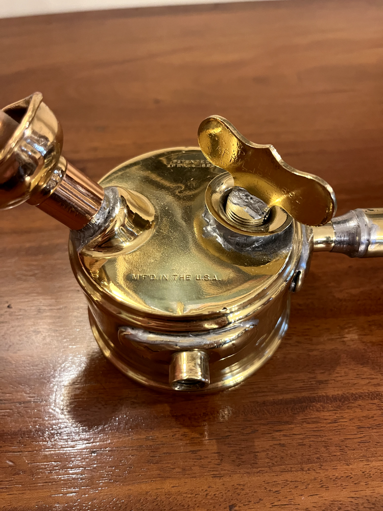 Antique Copper Blow Torch Patented 1893