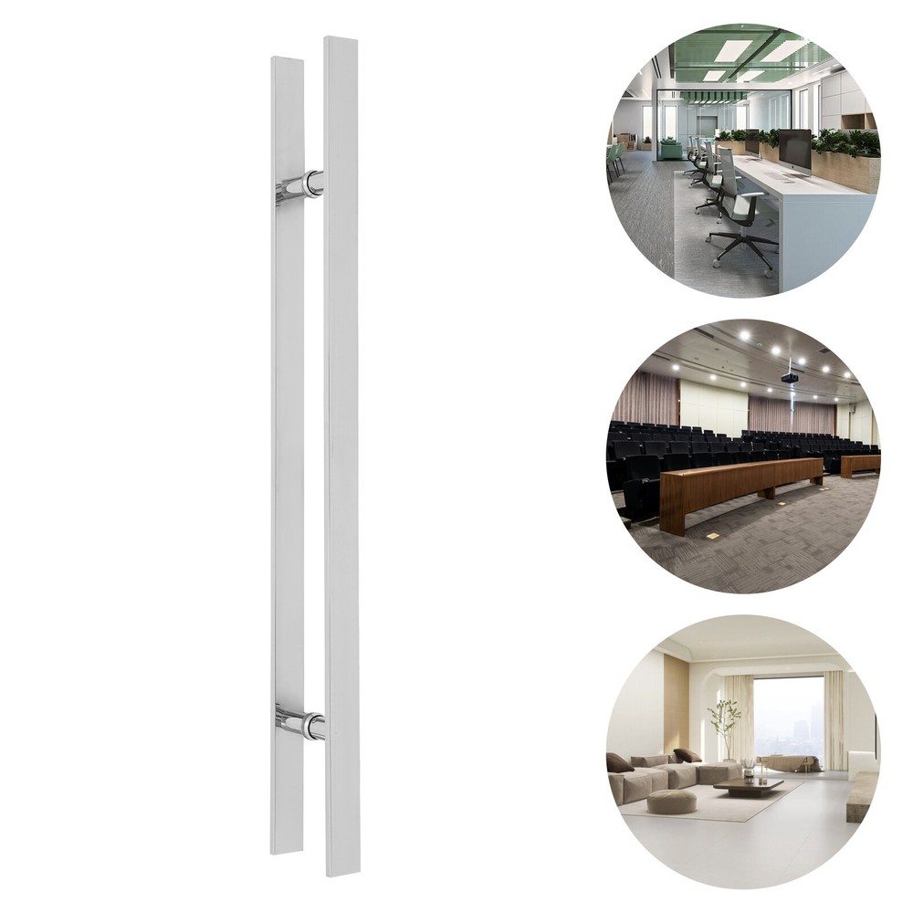 Pair of Pull Push Sliding Barn Door Handles, Commercial H Shape Door Pull Handle