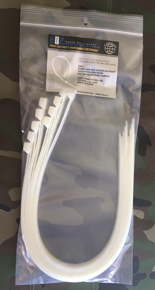 EZ Cuff High Security Disposable Restraint 300-S Single Loop. Pack Of 10.