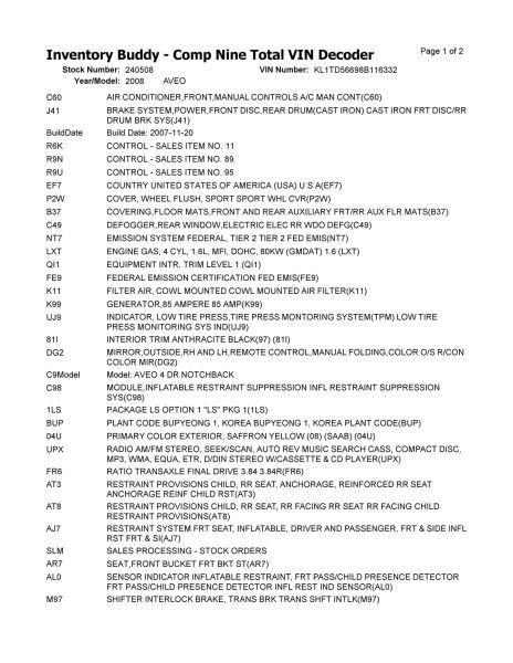 Driver Left Front Spindle/Knuckle Without ABS Fits 04-11 AVEO 3596132
