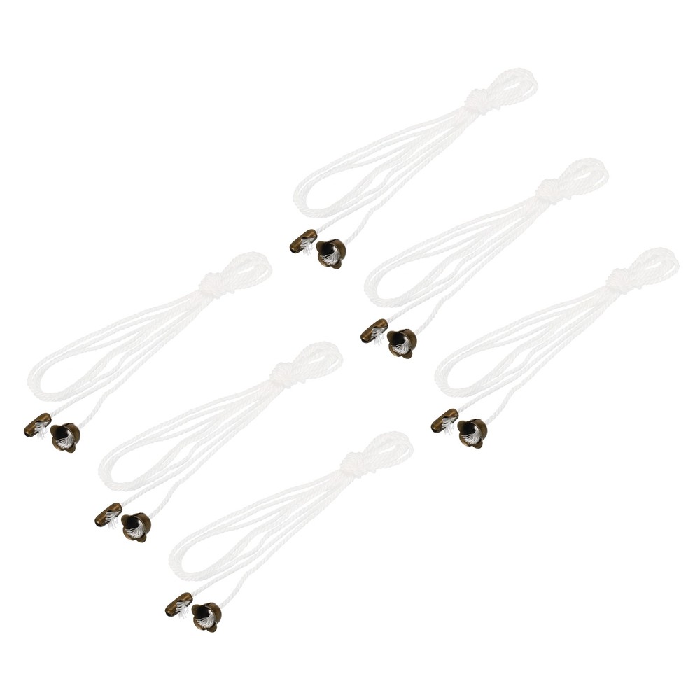 6pcs Pull Cord for Ceiling Switch Pull Cord String Chain Extension White Bronze