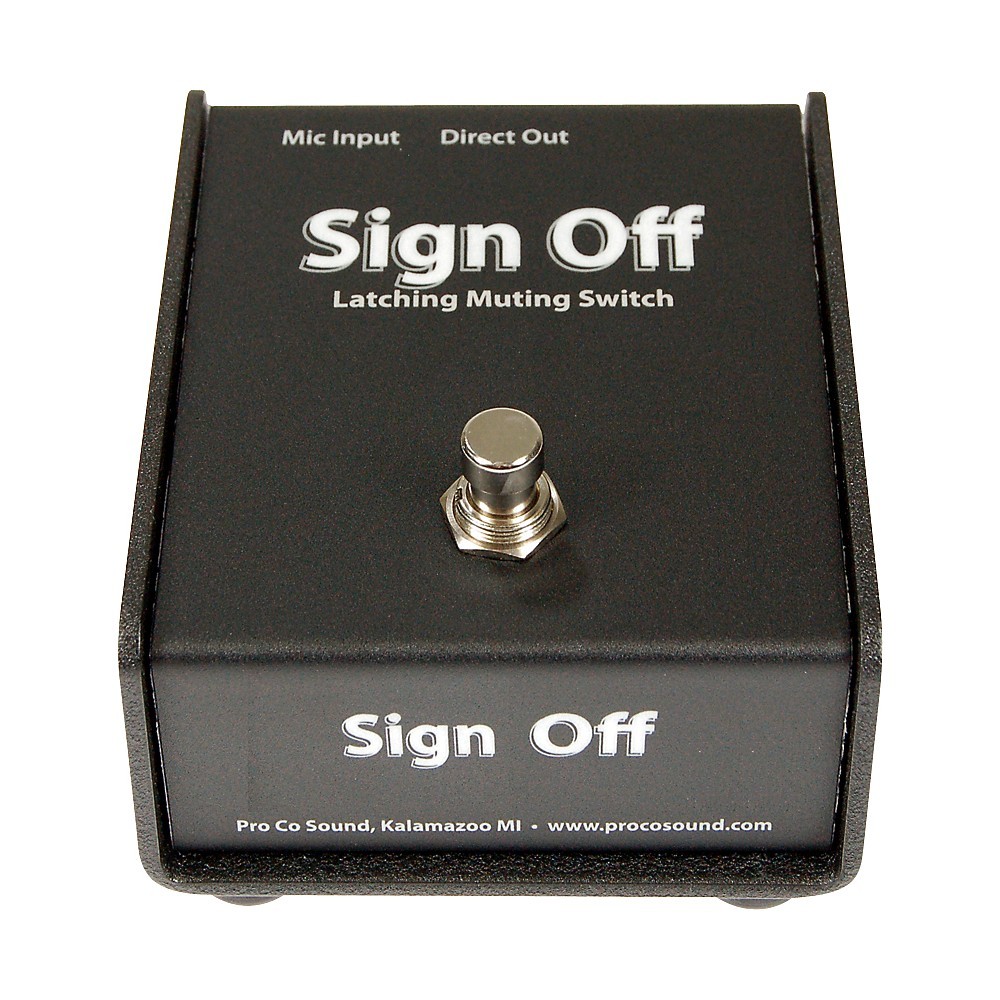 Pro Co Sign Off Latching Mic Mute Switch