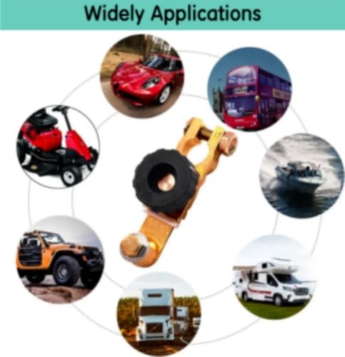 Battery Master Cut Off Switch 12V/24V, Gold Brass, Top Post Design, 2 Pack,