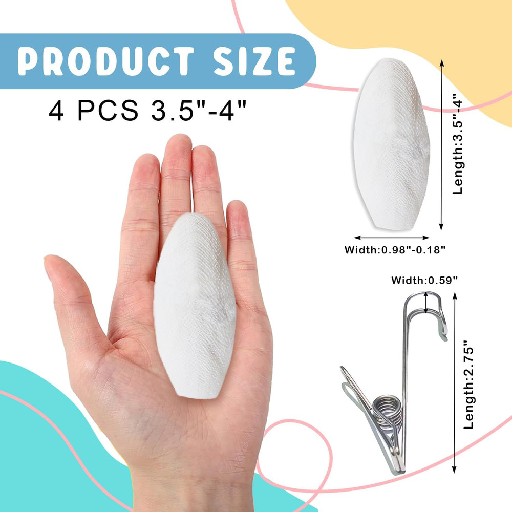 3.5"-4" Cuttlebone for Birds Parakeets, Cuddle Bone with Metal Clip, Cuttlefish