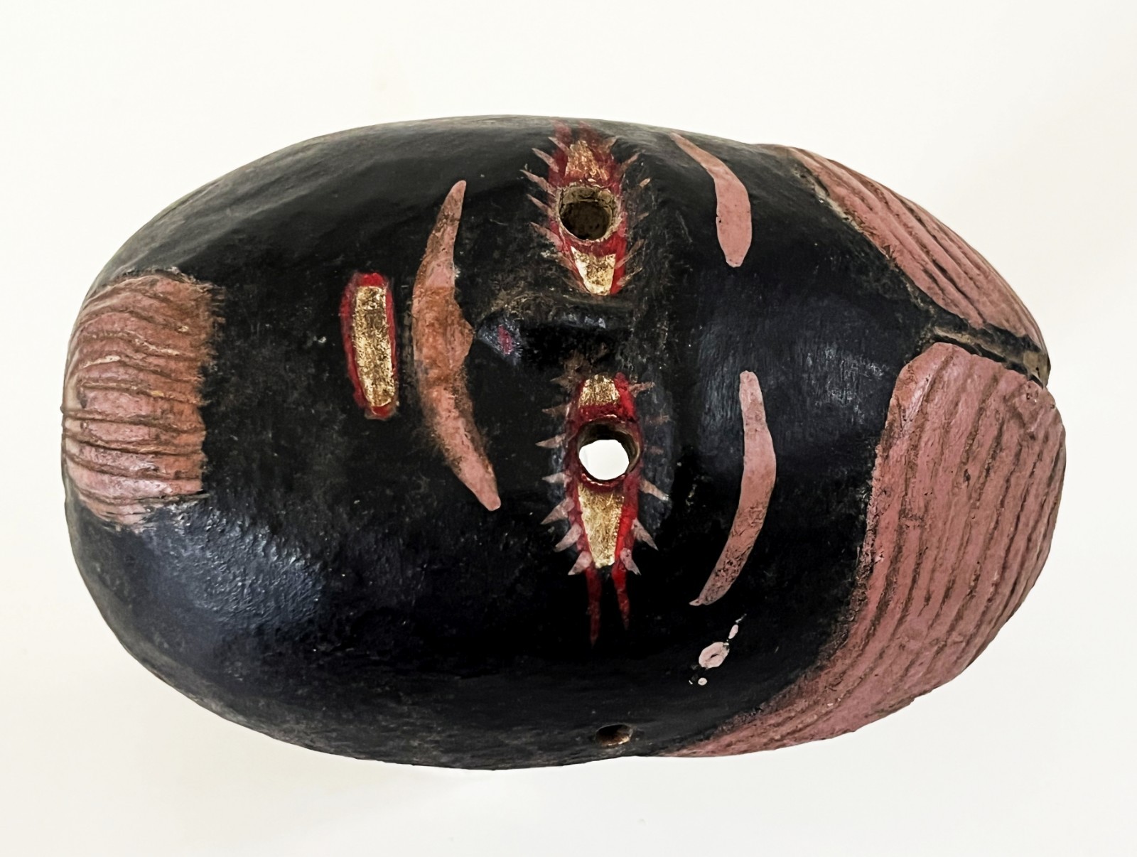 OLD MEXICAN HIDALGO JUANEGRO CUANEGRO JUAN NEGRO FOLK ART HAND CARVED DANCE MASK