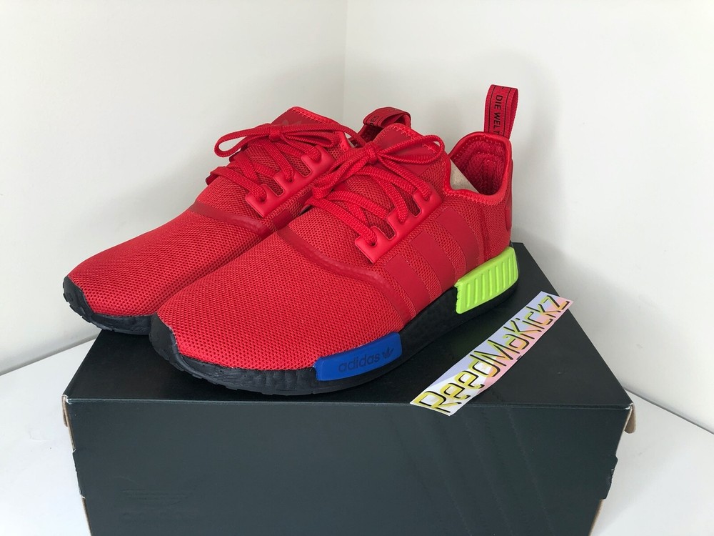Adidas NMD R1 Multicolor Red Blue Yellow Mens FV5258