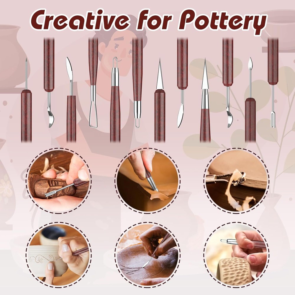6PCS Clay Tools Sculpting, Double-Sided Polymer Sculpting