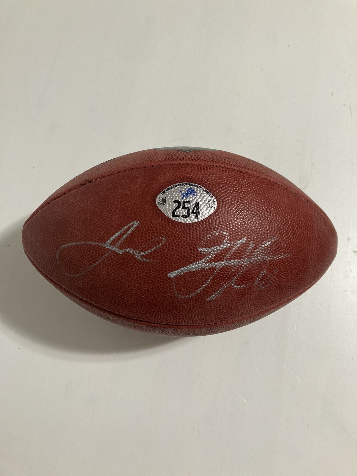 2022 Detroit Lions Game Issued NFL Football #254 Signed Jared Goff