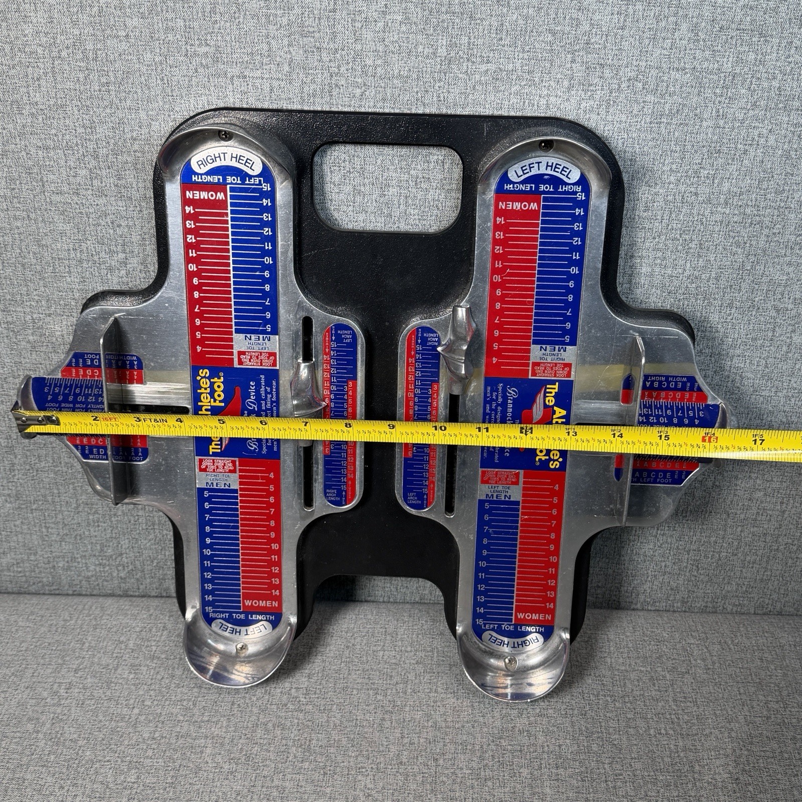 Rare 90s The Athletes Foot Brannock Device Double Board Store Display Shoe Sizer