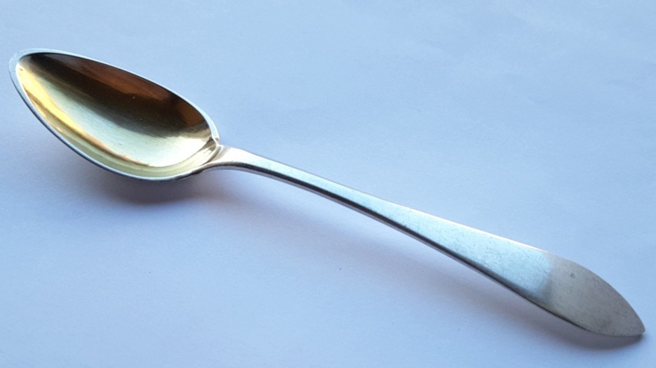 1. By 2. Teaspoon / - / Spoon, Silver, Um 1850 K312