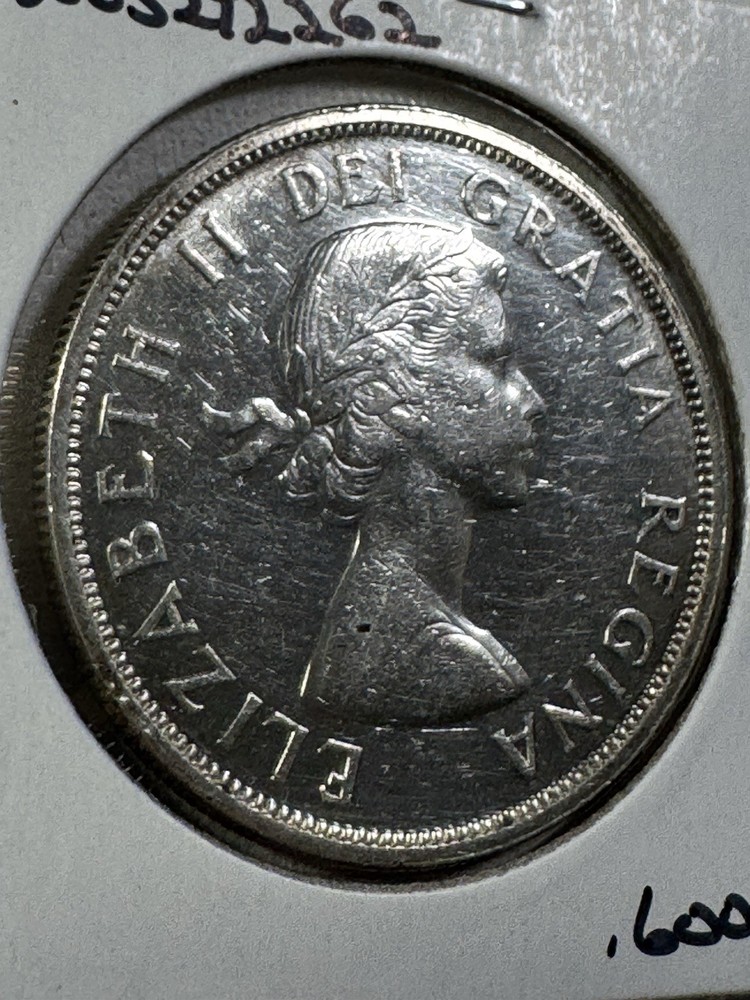 1962 Canada $1 Silver Coin Cleaned