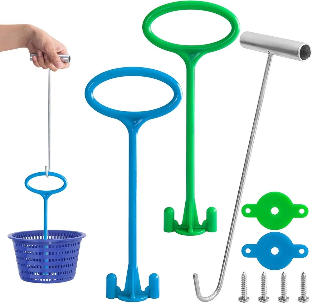 Skimmer Basket Handle Universal Pool Baskets Hook Tool with Inground Swimming