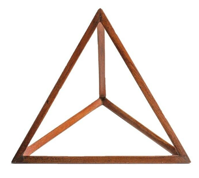 Da Vinci Platonic Tetrahedron 3D Geometric Model 4" Polyhedron Interior Accent