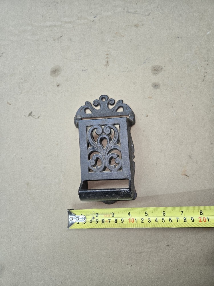 Vintage Fireplace Wall Tool Mount Holder Iron