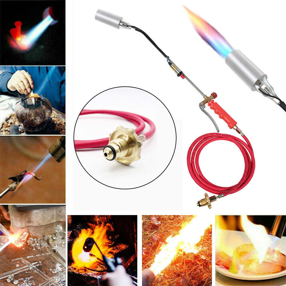 2PCS Propane Weed Torch Burner Ice Melter Push Button Igniter &79" Hose Portable