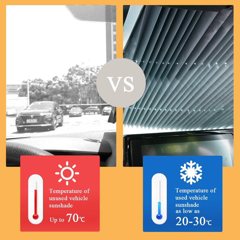 Car Retractable Windshield Sun Shade Visor SUV Front Window Folding Block Cover