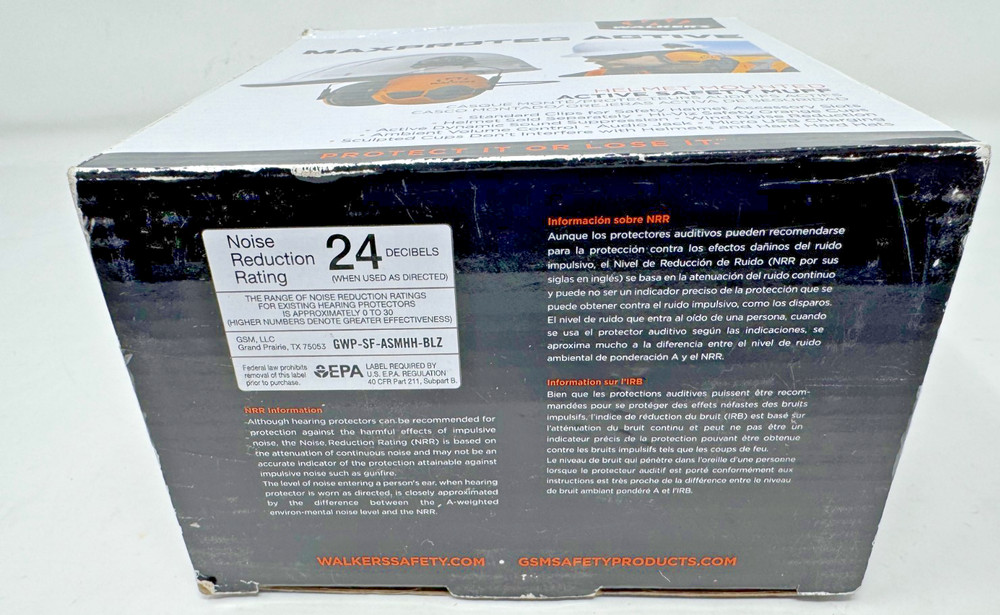 Walkers MAXPROTEC Active Safety Listening Hardhat Muff