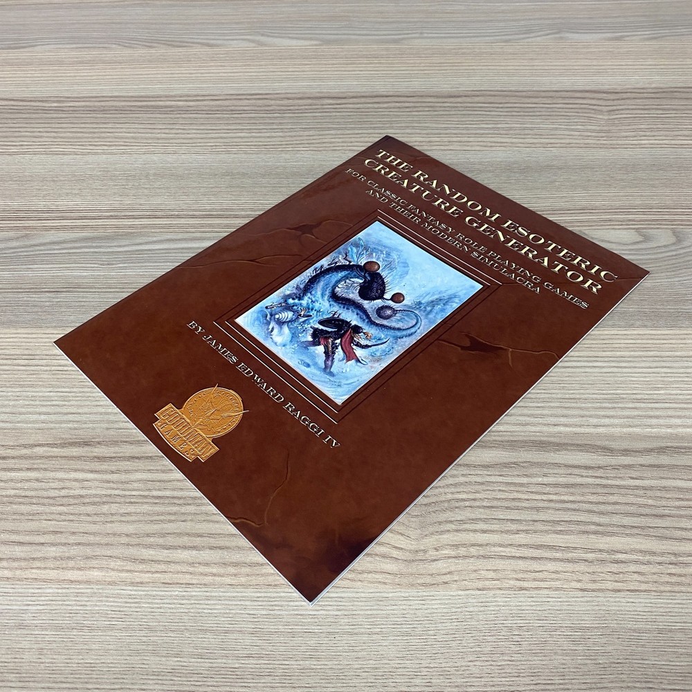 THE RANDOM ESOTERIC CREATURE GENERATOR PAPERBACK BOOK FANTASY RPG ROLEPLAYING
