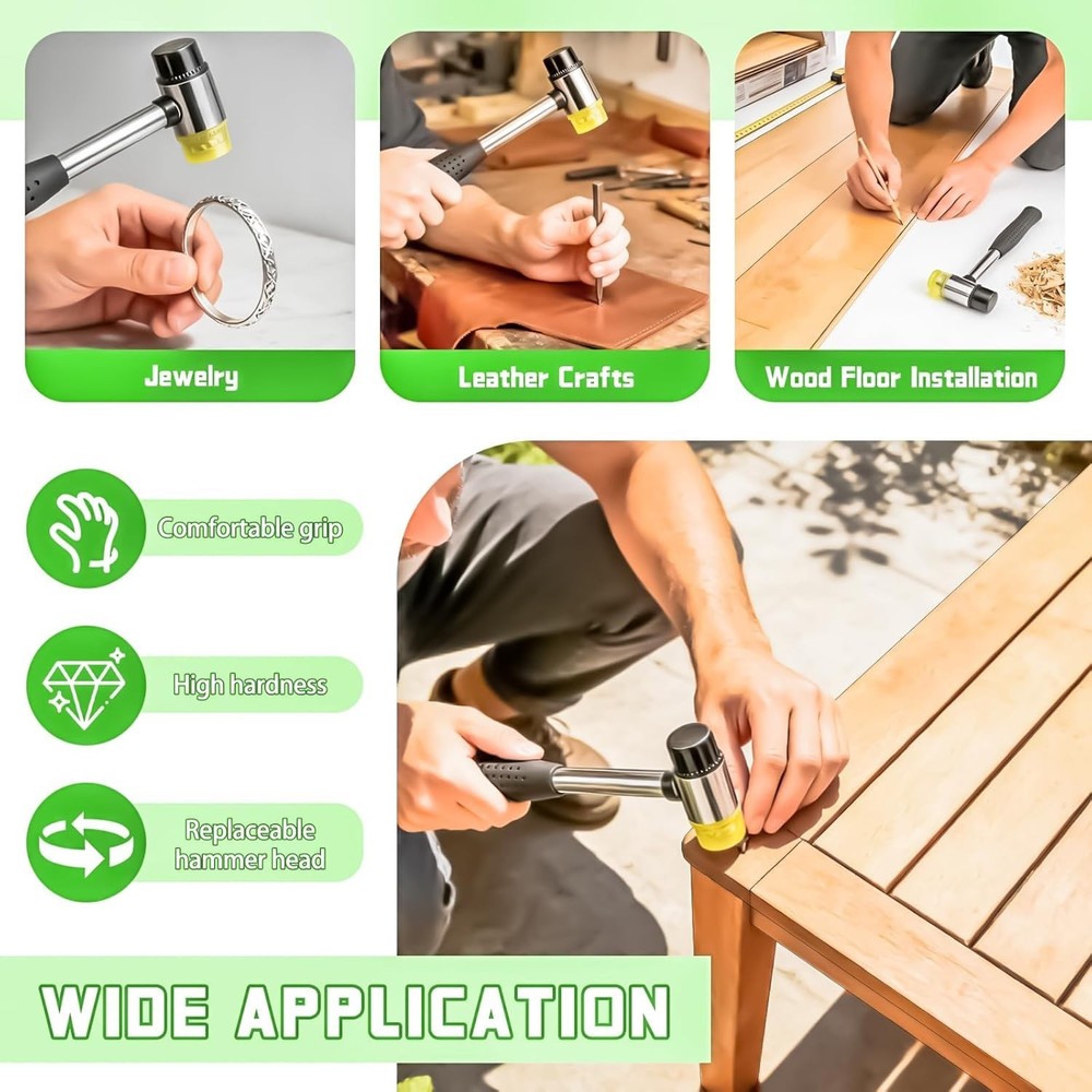 Durable Two-Sided Rubber and Plastic Mallet – Perfect for Fine Crafting Projects