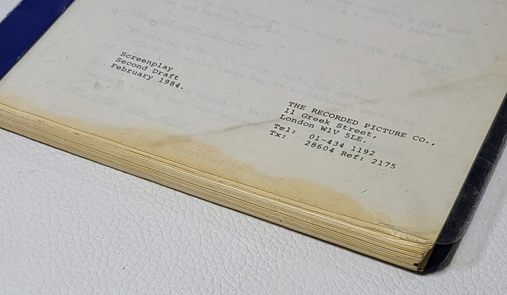 1984 Insignificance Script Screenplay Terry Johnson Gary Busey 2nd Draft Vintage