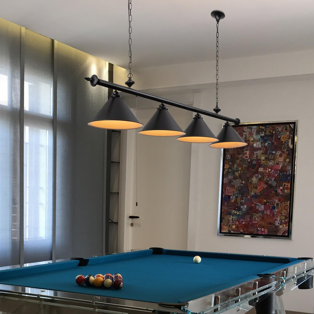 71In Billiard Pool Table Light with Pull Chain Switch on Pendant Light Fixture 4