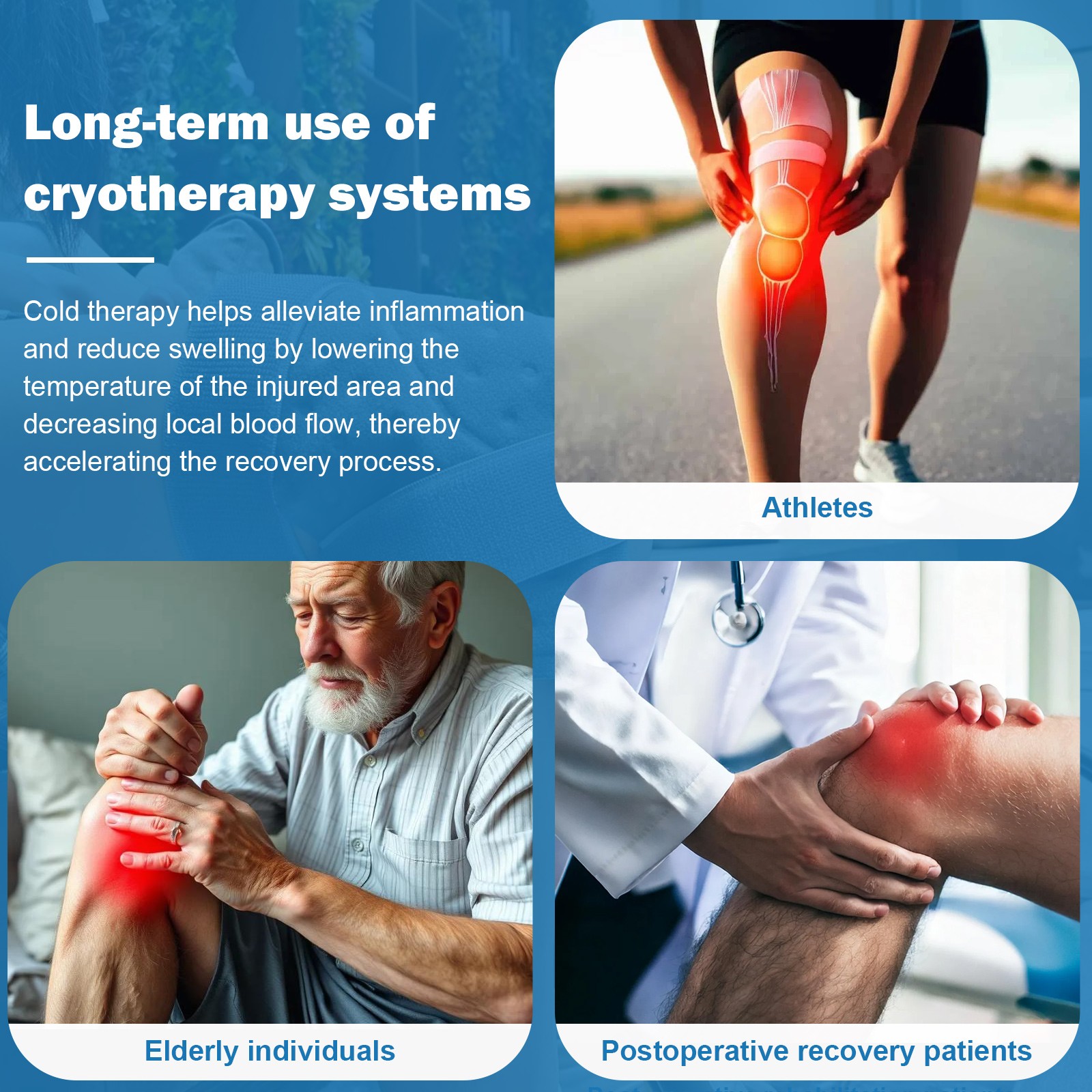 Cold Therapy Machine w Programmable Timer Portable Ice Machine For Knee Recovery