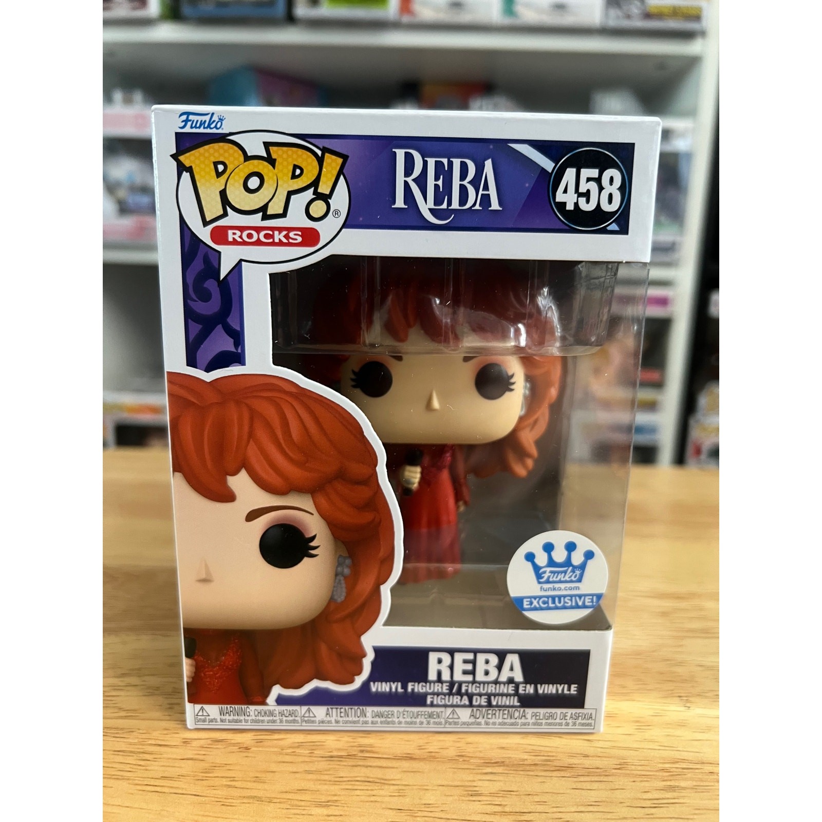 EXCLUSIVE Reba McEntire Country Music Awards Funko Pop #458 Rocks CMA Red Dress